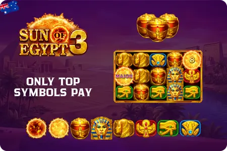 Sun of Egypt 3 free spins with top symbols